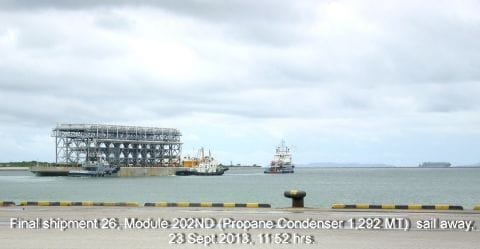 Last Shipment of QC LNG Project Sail Away